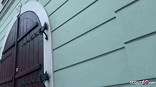 german scout picks up teen 18+ barbara for fake job