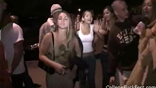 teen 18+ friends explore at university party