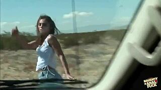 Stunning Hitchhiker Naomi Russell Gets Her Perfect Tushy Railed In The Desert