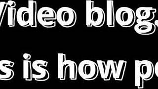 Vlog Reality with Big Boobs Blonde Slut Fucking DoggyStyle While Filming Her Blog