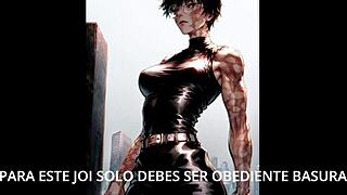 Maki Zenin Dominates Femboy Sissy With Joi In Español.