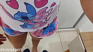 young cousin paid stay with wild blowjob