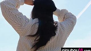 Skinny Canadian Alexandra Strips Naked Outdoors in Bold Display