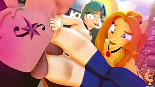 Ponypmv spectacle with futanari and monster cock