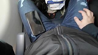 Public Airplane Blowjob Action