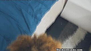 Curly Ebony Teen 18+ Sucks Boyfriend's Huge Cock In Homemade Video