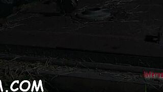 Honey in latex costume gets punished with rough blowjob and fucking in garage bondage