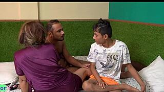 Indian Stepmom Gets Bent Over by Stepson in Viral Hindi Action