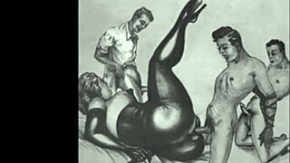 my secret life unfolds in vintage cartoon style