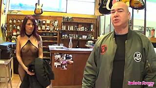 Roberta farnese was looking for a flute, but ended up sucking and fucking cocks like a pro