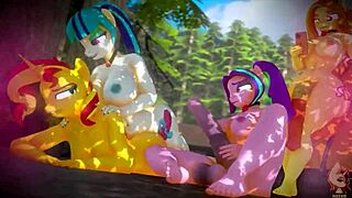 Ponypmv spectacle with futanari and monster cock