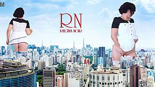 Giant Lady Without Panties Walks City Clothes Ripped Outdoor Voyeur Show