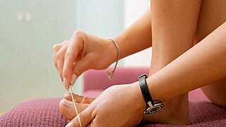 Hotty enjoys solo play with toys and dildo for wet pleasure