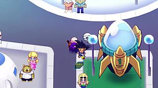 Vados Shows Master Roshi Her Huge Boobs!