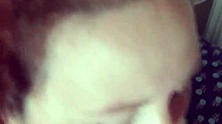 Slutty girlfriend gets cum splashed all over her big tits.