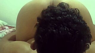 latina couple's first night, blowjob and bent over sex