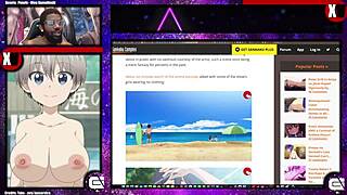 Bald pussy ass uzaki-chan shows thick mommy breasts in public outdoor comic.