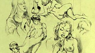 Wow, Vintage Erotic Drawings!