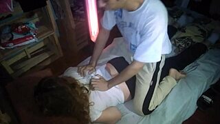 giving my couple a rich massage at night