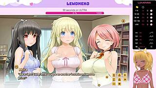 i am vtuber lewdneko playing love cubed part 9 with moaning