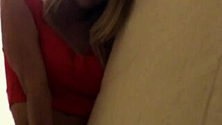 Horny blonde with a bangin body agrees to take a dick in her ass