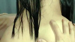 Brunette Cowgirl with Big Ass Rides Dick to Wet Creampie