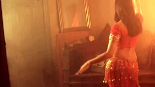 sexy belly dancer arousing alone