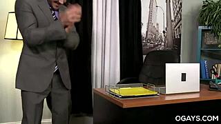 Thirsty for gay action! Wanna see tattooed brunette take monster cock in ass?