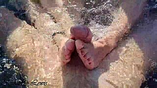 Wet and wild threesome action in homemade amateur footage