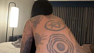 eva parker in roleplay striptease with big black cock in bedroom