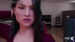 Fashion Business Where Models Sell Dresses While Naked In 3D Anime Style