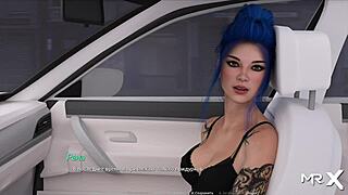 Animated porn game with kissing scenes between girlfriends
