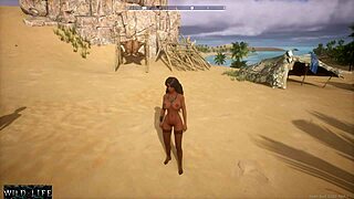 The girl with big tits masturbated in public using a cucumber for wild fun