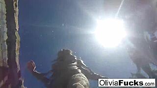 Olivia's summer pool fun