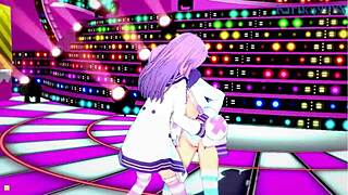 Intense 3D hentai featuring Neptune and Nepgear's lesbian encounters
