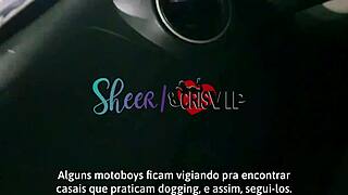 Cristina Almeida Gets Ass Fucked Doggystyle by Motoboy in Public Cuckold Scene