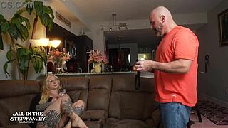 fucking my stepdaughter's hot curvy friend skylar vox with monster cock handjob and big natural tits