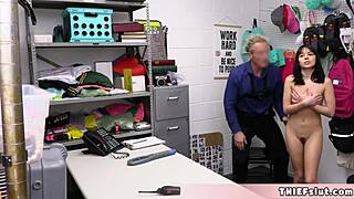 Petite Aria Valencia gets rough strip search and sex