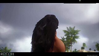 The girl with big tits masturbated in public using a cucumber for wild fun