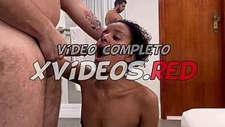 hey, wanna see this brazilian housewife get covered in cum?