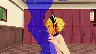 hentai cartoon girl sucks cock in 3d animation