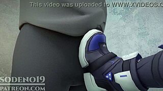 Silver Wolf Caught Masturbating, Delivers Footjob and Blowjob