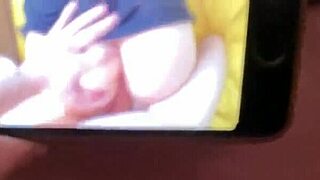 hot stepmother caught me jerking off and helped me cum