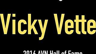 vicky vette toys with big cock for cum. her milf charm shines in lingerie play.