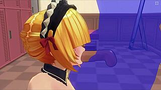 hentai cartoon girl sucks cock in 3d animation