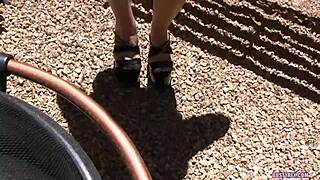 sammie spades gives a blowjob in the garden