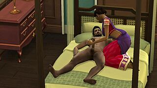 santu aunty playfully interacts with the neighbor guy