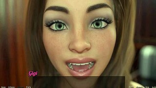 stranded in space, gigi gives huge kisses and caresses my boobs