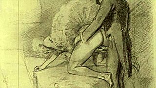 vintage erotic cartoon illustration