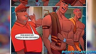 Gay cartoon Astros play full court basketball